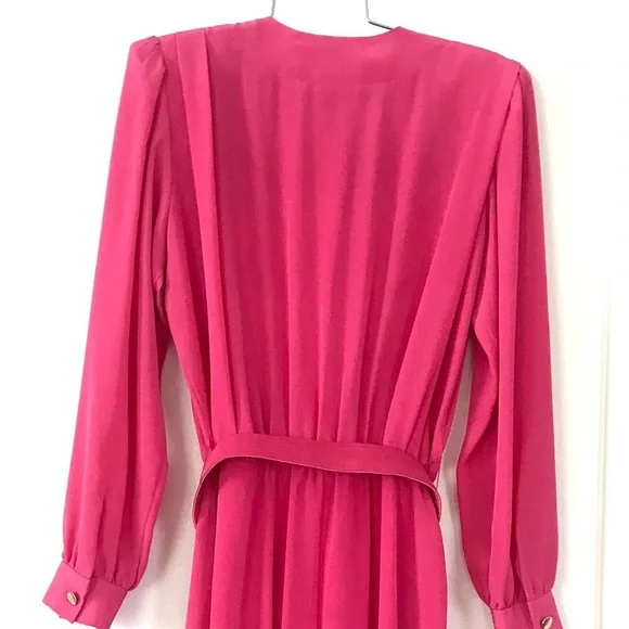 Vintage 1980’s hot pink secretary dress - Picture 10 of 13